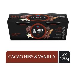 VITALINE | Επιδόρπιο Γιαουρτιού Protein Βανίλια Κακάο 2x170g