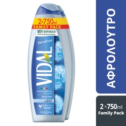 VIDAL | Αφρόλουτρο Talc 2x750ml