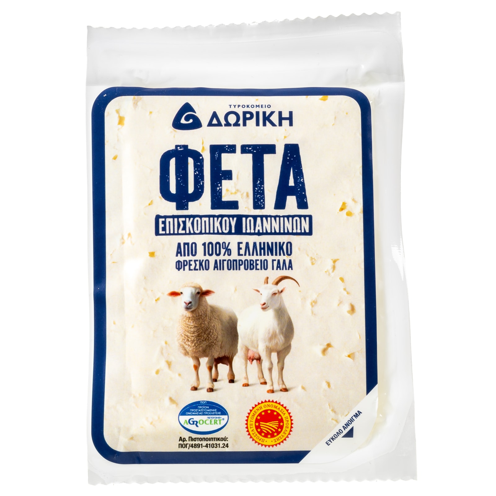 ΔΩΡΙΚΗ Τυρί Φέτα ΠΟΠ Vacuum 400g
