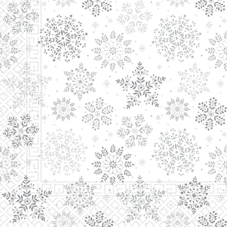 DECORATA | Χαρτοπετσέτες Χιονονιφάδες 20 Τεμάχια 85g