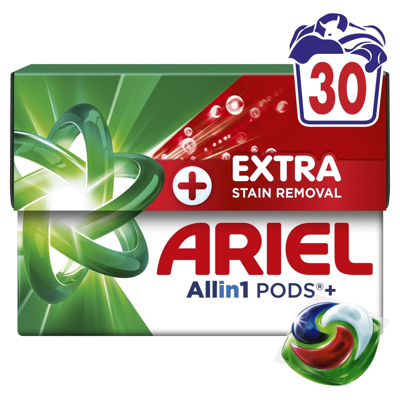 Kάψουλες Πλυντηρίου Ρούχων Allin1 Pods Extra Clean 30 Τεμάχια