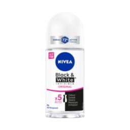 NIVEA | Deodorant Roll On Black & White Invisible 50ml