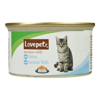 LOVEPET | Γατοτροφή Μους Τόνος Ψάρια Ωκεανού 85g