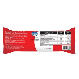 ΜΕΛΕΚΟΥΝΙ | Honey Bar Almond & Orange 40g