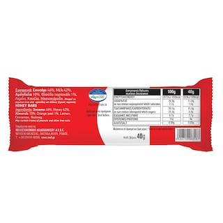 ΜΕΛΕΚΟΥΝΙ | Honey Bar Almond & Orange 40g