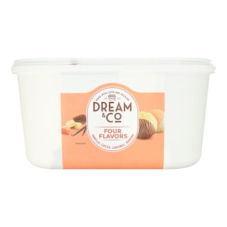 DREAM & CO | Παγωτό Βανίλια Κακάο Καραμέλα Μπανάνα 1.5kg