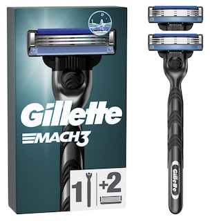 GILLETTE | Ξυριστική Μηχανή Mach3 + 2 Ανταλλακτικά 1 Τεμάχιο