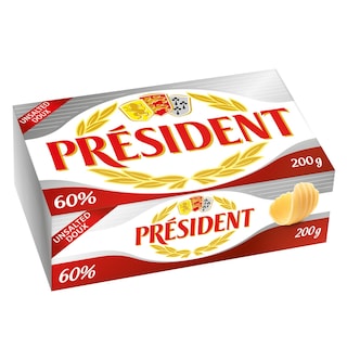 PRESIDENT | Βούτυρο Ανάλατο 60% 200g