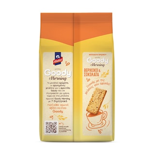 ΑΛΛΑΤΙΝΗ | GOODY | Μπισκότα Goody Morning Βερίκοκο Σοκολάτα 160g