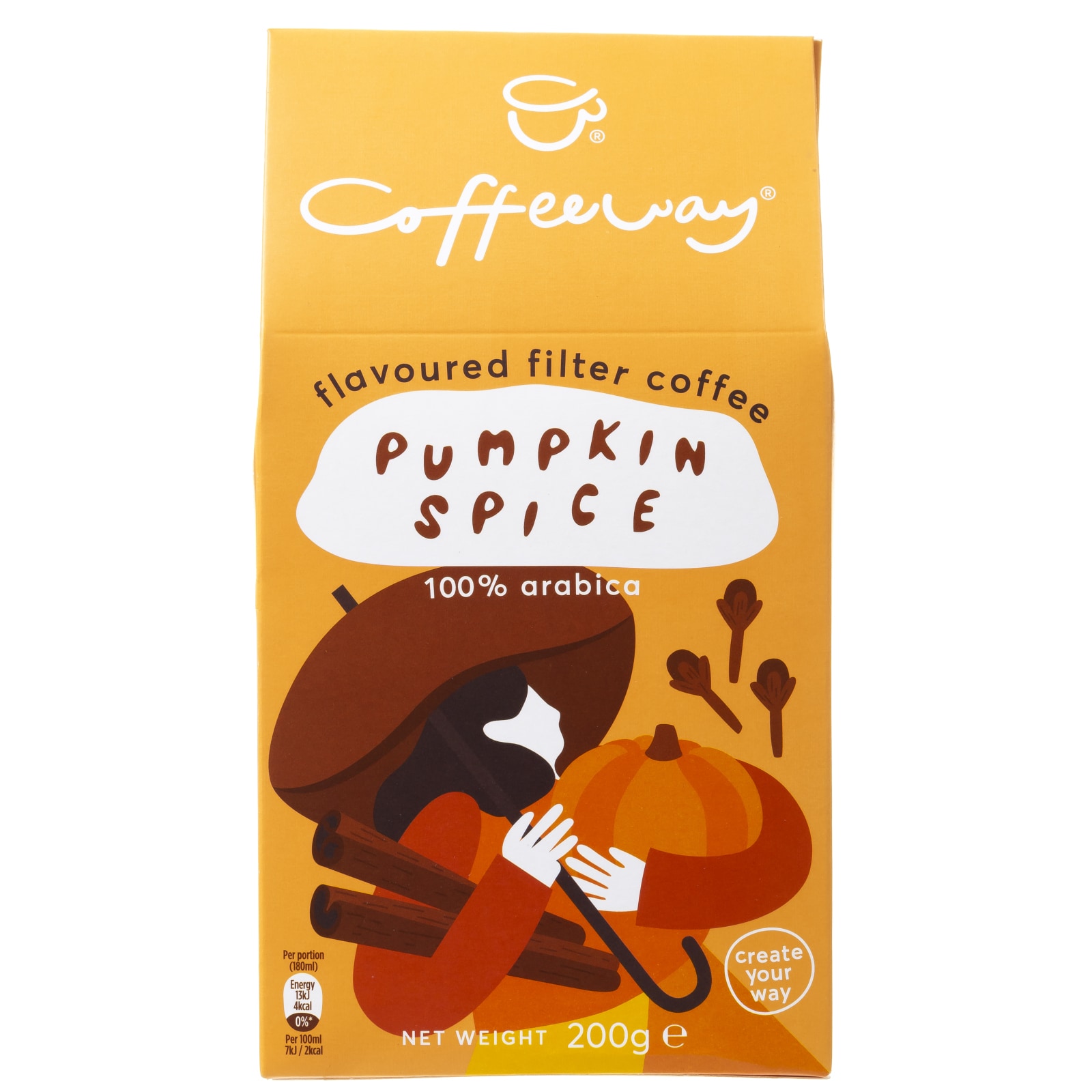 COFFEE WAY Καφές Φίλτρου Pumpkin Spice 200g
