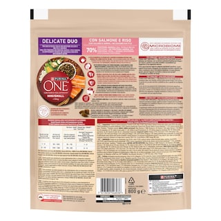 PURINA ONE | Σκυλοτροφή Delicate Mini Σολομός και Ρύζι 800g