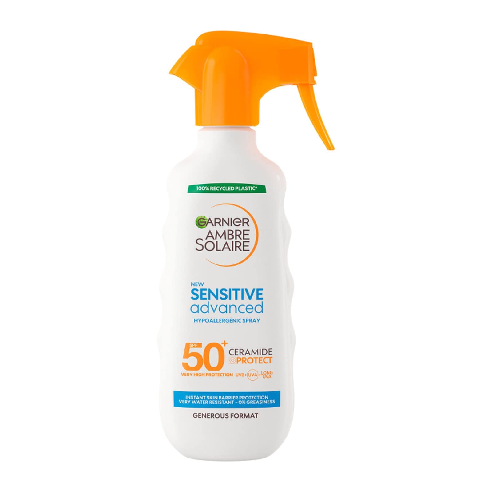 AMBRE SOLAIRE Αντηλιακό Spray Trigger Sensitive Advanced SPF50+ 270ml