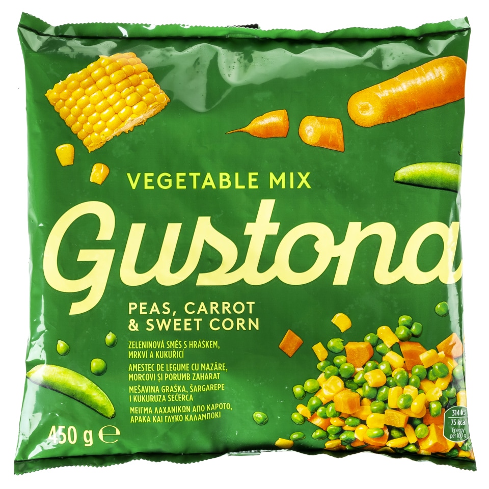 GUSTONA . Καρότο Αρακάς και Καλαμπόκι 450g