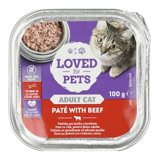 LOVED BY PETS | Γατοτροφή Πατέ Βοδινό 100g