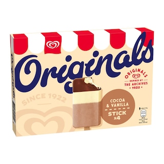 ALGIDA | Παγωτό Originals Κακάο & Βανίλια 4x49g