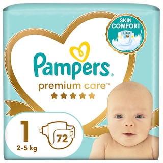 PAMPERS | Πάνες Μωρού Premium Care Νο1 72 Τεμάχια