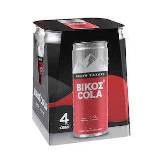 ΒΙΚΟΣ | Αναψυκτικό Cola Zero Κουτί 4x330ml