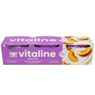 VITALINE | Επιδόρπιο Γιαουρτιού Ροδάκινο 3x180g