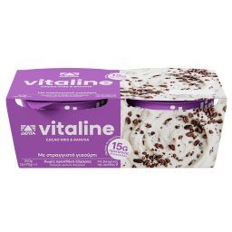 VITALINE | Επιδόρπιο Γιαουρτιού Protein Βανίλια Κακάο 2x170g