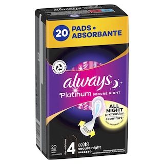 ALWAYS | Σερβιέτες Ultra Platinum Secure Night 20 Τεμάχια