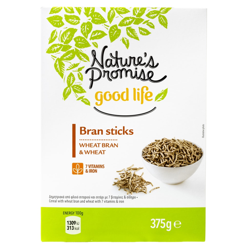 NATURE'S PROMISE Δημητριακά Bran Sticks 375g