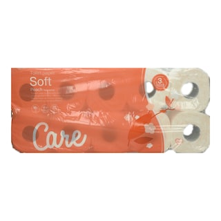 CARE | Χαρτί Υγείας Soft Peach 3 Φύλλα 10 Ρολά 899g