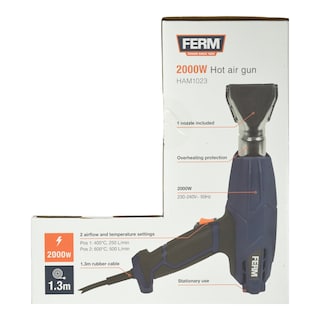 FERM | Πιστόλι Θερμού Αέρα 2000W 1 Τεμάχιο