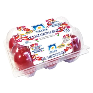 ΧΡΥΣΑ ΑΥΓΑ | Βαμμένα Αυγά Αχυρώνα 6 Τεμάχια