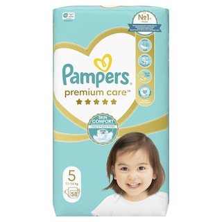 PAMPERS | Πάνες Μωρού Premium Care Νο5 58 Τεμάχια
