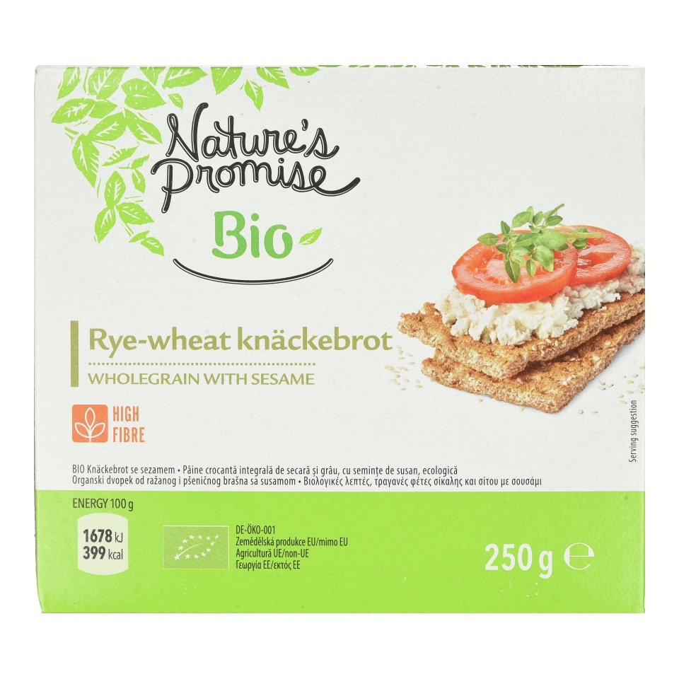 NATURES PROMISE BIO Φρυγανιές Bio Σίκαλης Σουσάμι 250g