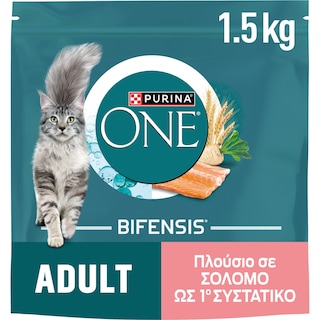 PURINA ONE | Γατοτροφή Adult Σολομός & Δημητριακά 1.5Κg