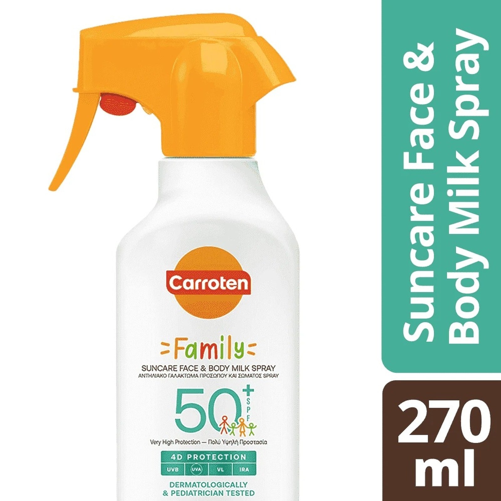 Αντηλιακό Γαλάκτωμα Family Spray Trigger SPF50+ 270ml
