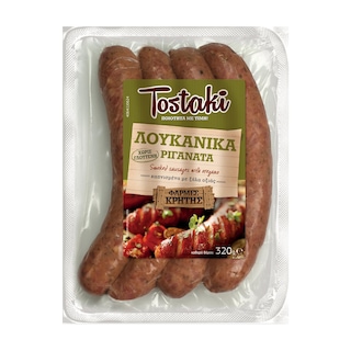 TOSTAKI | Λουκάνικα Ριγανάτα Χωρίς γλουτένη 320g