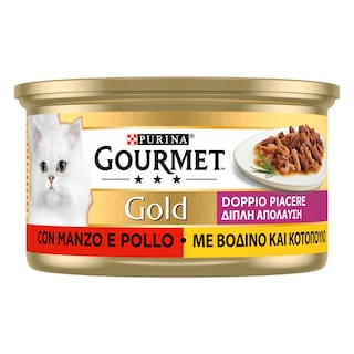 GOURMET | GOLD | Γατοτροφή Βοδινό & Κοτόπουλο 85g