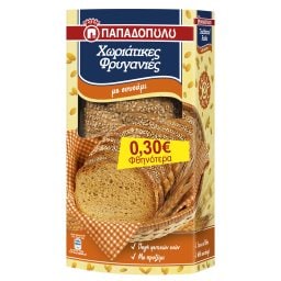ΠΑΠΑΔΟΠΟΥΛΟΥ | Φρυγανιές Χωριάτικες Σουσάμι 240g Έκπτωση 0.30Ε