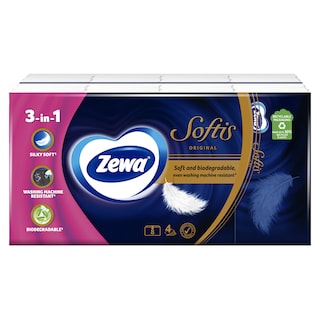 ZEWA | Χαρτομάντηλα Τσέπης Softis Original 8 Τεμάχια