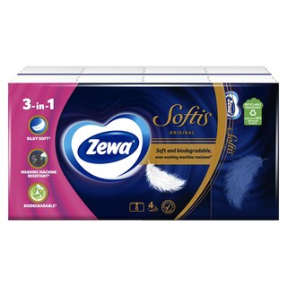 ZEWA | Χαρτομάντηλα Τσέπης Softis Original 8 Τεμάχια