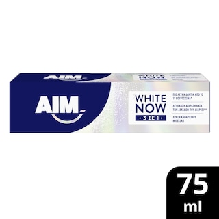 AIM | Οδοντόκρεμα White Now 3σε1 75ml