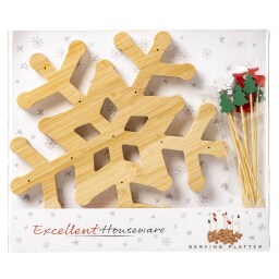 - | Χριστουγεννιάτικο Πλατώ Σερβιρίσματος Χιονονιφάδα 1 Τεμάχιο