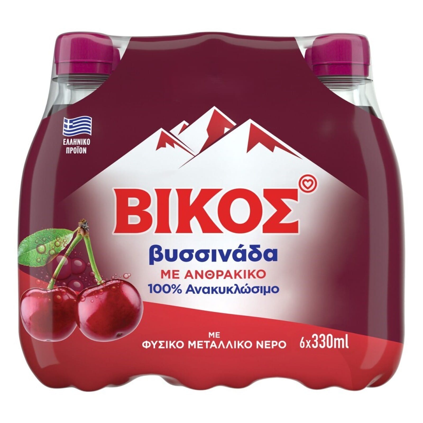 ΒΙΚΟΣ Αναψυκτικό Βυσσινάδα Φιάλη 6 X 330ml