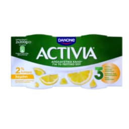 ACTIVIA | Επιδόρπιο Γιαουρτιού Λεμόνι 2x200g