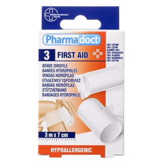 PHARMADOCT | BADAGES HYDROFILIC 3MX7CM 3PCS