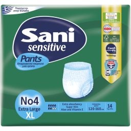 SANI | Εσώρουχα Ακράτειας Sensitive Pants XL No4 14 Τεμάχια