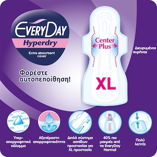 EVERY DAY | Sanitary Pads Hyperdry Extra Long Ultra Plus 18 Pieces