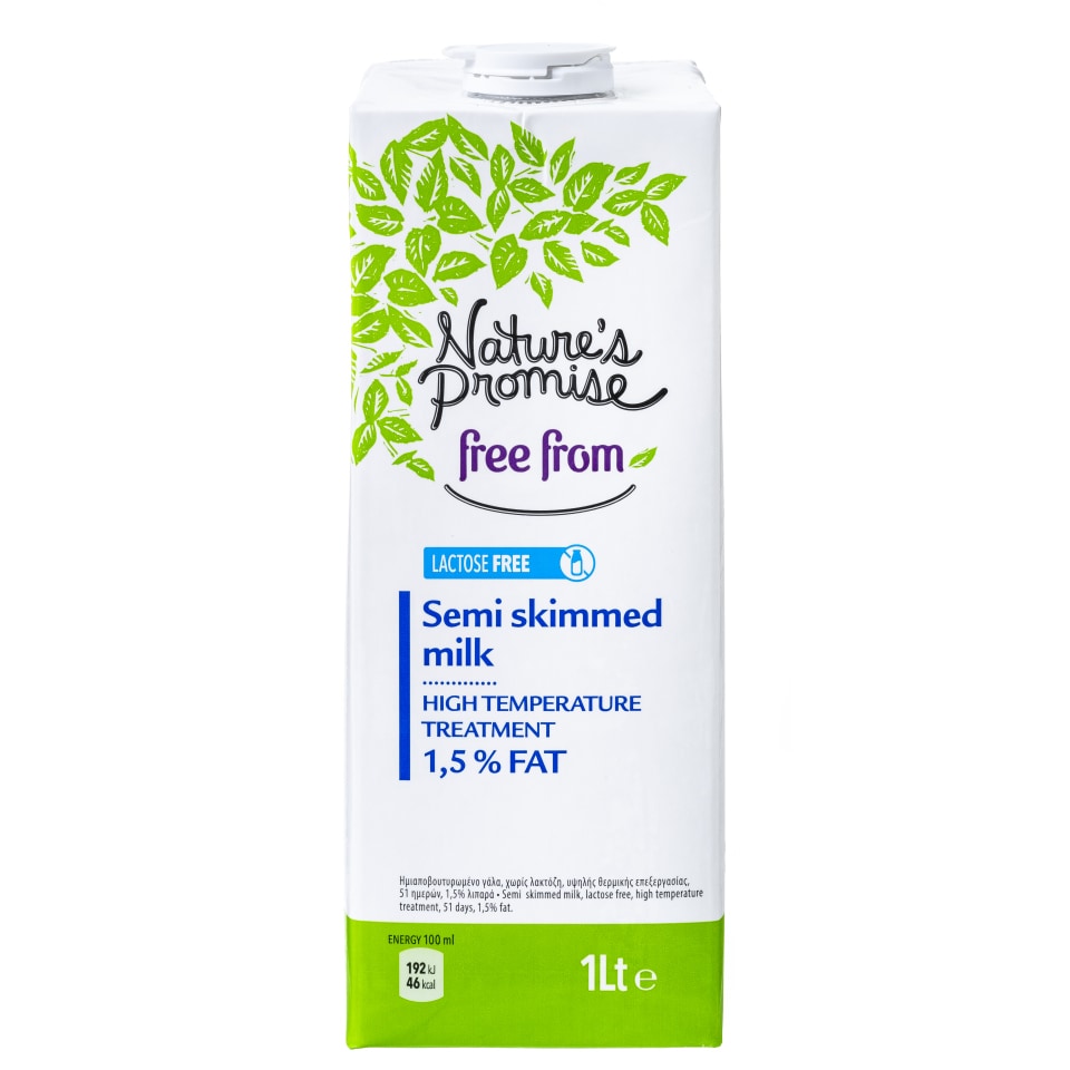 NATURE'S PROMISE Γάλα Χωρίς Λακτόζη 1.5% 1lt