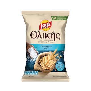 LAYS | ΟΛΙΚΗΣ | Τσιπς Ολικής Άλεσης Θαλασσινό Αλάτι 95g