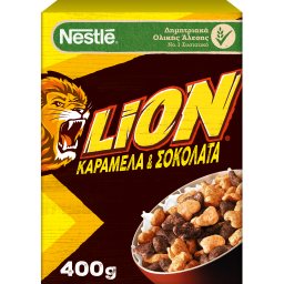 LION | Δημητριακά Ολικής Άλεσης Καραμέλα Σοκολάτα 400gr