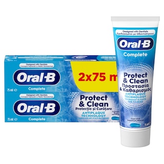 ORAL B | Οδοντόκρεμα Complete Προστασία & Καθαρισμός 2x75ml