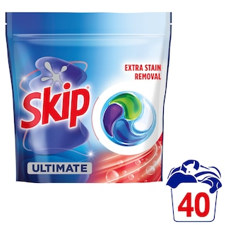 SKIP | Κάψουλες Πλυντηρίου Ρούχων Ultimate Extra Strain Removal 40 Τεμάχια