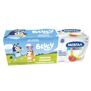 ΜΕΒΓΑΛ | Επιδόρπιο Γιαουρτιού Bluey Φράουλα Μπανάνα 3x140g